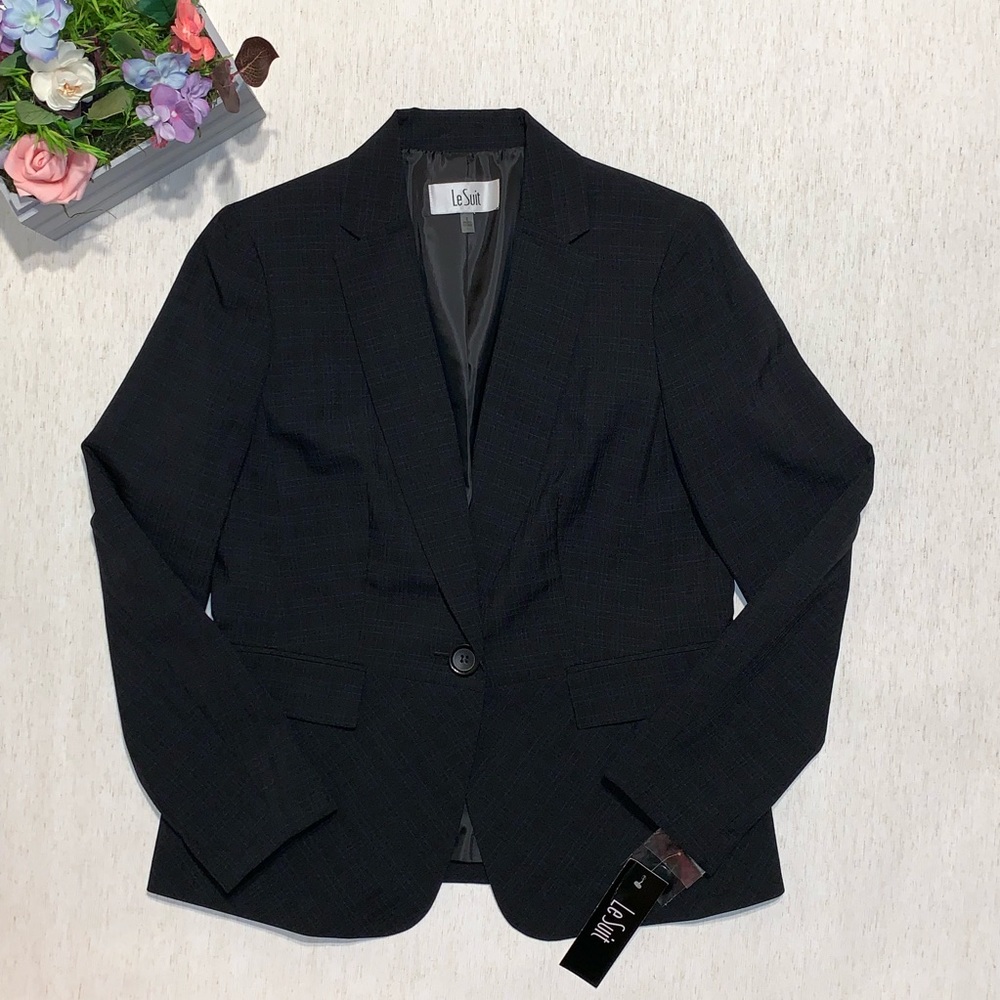 Le Suit Jacket Black/Bluebell